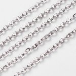 Bižuterní řetízek 5x3,3 mm platinový – Zboží Dáma