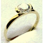 Zlatý zásnubní prsten se zirkonem 292 – Sleviste.cz