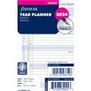 Filofax Roční plánovací Aj vertikální náplň kapesních diářů formát A7 2024