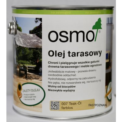 Osmo 007 Terasový teakový olej 2,5 l bezbarvý – Zbozi.Blesk.cz