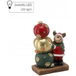 Pro-Tech shop Vánoční LED figurka sob s vánočními koulemi 13,6x8x20,4cm 69838 – Hledejceny.cz