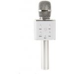 Teddies Mikrofon na karaoke s bluetooth stříbrný 25 cm – Zboží Dáma Teddies Mikrofon na karaoke s bluetooth stříbrný 25 cm – Zboží Dáma
