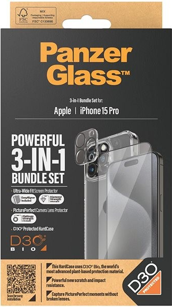 PanzerGlass Bundle 3-in-1 Apple iPhone 15 Pro