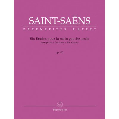 Camille Saint-Saëns Six études pour la main gauche seule op. 135 noty na klavír – Zboží Mobilmania