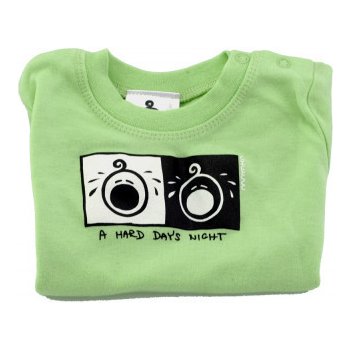 Dětské tričko Mayaka s krátkým rukávem A Hard Day´s Night zelené