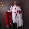 Karnevalový kostým Templářský plášť s kápí z těžké bavlny