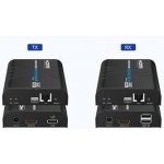 PremiumCord 4K@60Hz HDMI KVM extender s USB 2.0 na 120m přes LAN síť, over IP KHEXT120-14 – Zboží Živě