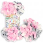 Alize Puffy Color 6370 šedorůžová – Zboží Mobilmania