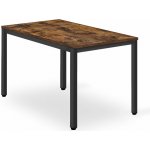 Textilomanie Černý jídelní stůl s deskou v dekoru rustikální hnědá TESSA 120 x 60 cm – Zboží Dáma Textilomanie Černý jídelní stůl s deskou v dekoru rustikální hnědá TESSA 120 x 60 cm – Zboží Dáma