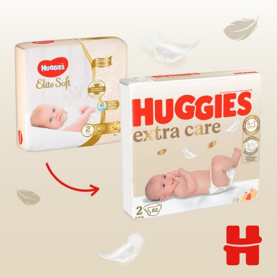 HUGGIES Elite Soft 2 4-6 kg 82 ks – Zbozi.Blesk.cz