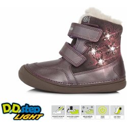 D.D.Step dívčí zimní obuv W078-320AM čokoládová
