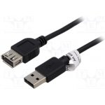 Goobay 93600 USB 2.0, USB A zásuvka, USB A vidlice, 3m, černý