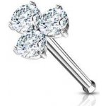 Šperky4U piercing do nosu kytička čiré zikony N0123-C – Hledejceny.cz