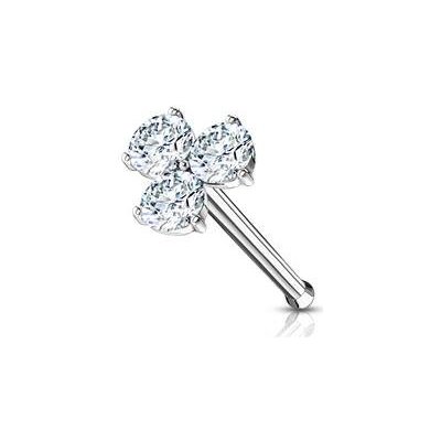 Šperky4U piercing do nosu kytička čiré zikony N0123-C – Hledejceny.cz