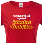 Tričko s potiskem pro babičku Ideální babička Červená – Zboží Dáma