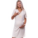 Pruhované kojící noční košilka dvojpropínací na knoflíky plyšový méďa 1C3671 béžová – Hledejceny.cz