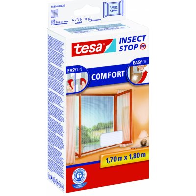 Tesa Insect Stop síť proti hmyzu COMFORT, do oken, na suchý zip bílá, 1,7 m 1,8 m