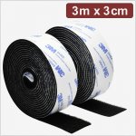 Quadrios 24CA321 pásek se suchým zipem, lepicí, háčková a flaušová část, (d x š) 3 m x 3 cm, černá, 3 m – Hledejceny.cz