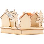 Small Foot vánoční doplněk KerstdorpWood 30 cm přírodní – Hledejceny.cz