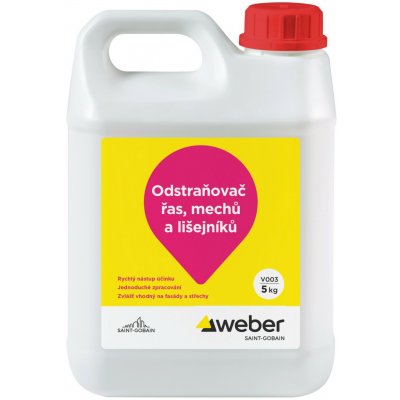 Weber odstraňovač řas, mechů a lišejníků z fasády 5 kg – Hledejceny.cz