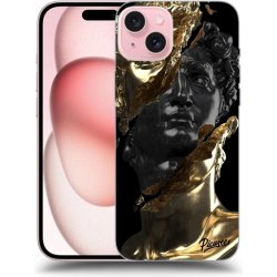 Pouzdro Picasee silikonové Apple iPhone 15 - Black Gold černé