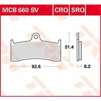 TRW MCB660SRQ racing sintrované přední brzdové destičky na motorku – Hledejceny.cz