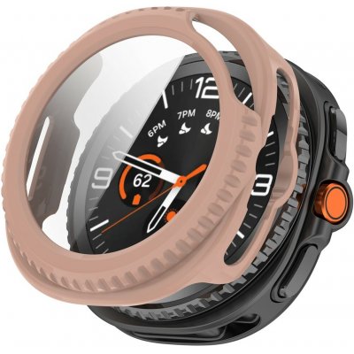 VSECHNONAMOBIL 117374 PC FULL COVER Plastový kryt se sklem pro Samsung Galaxy Watch8 Classic 46mm starorůžový – Zboží Živě