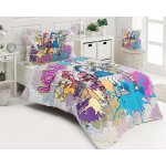 Matějovský povlečení Lollipopz fialová, bavlna hladká 140x200 70x90 – Zboží Dáma