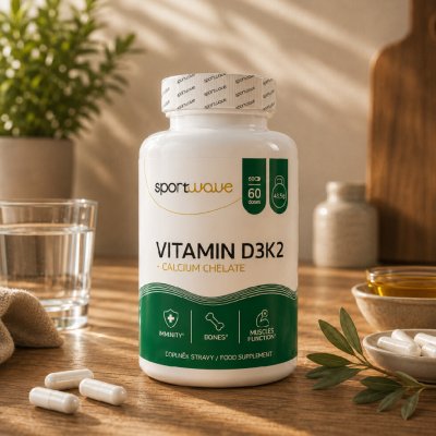 Sport Wave Vitamín D3K2 + Calcium chelate 120 kapslí – Hledejceny.cz