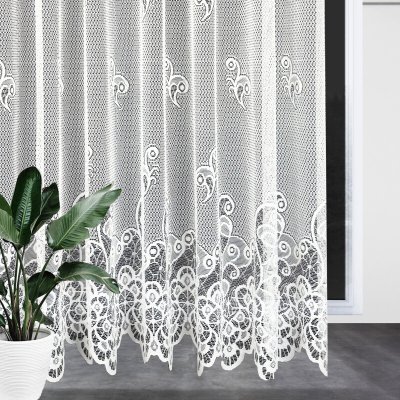 Žakárová záclona bílá metráž Ervi 202512 – Hledejceny.cz