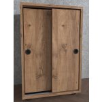 VCM Kancelářská skříň s posuvnými dveřmi Ulas 2-komorová, dub medový – Zboží Dáma