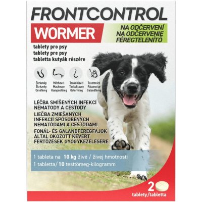 Frontcontrol Wormer pro psy 10 kg 2 tablety – Sleviste.cz