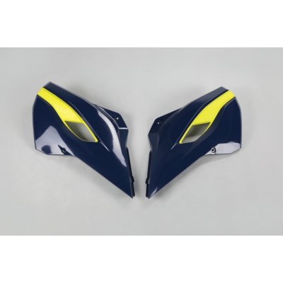 UFO kryty chladiče HUSQVARNA TC/TE 125, FC/TX/TE/FE 250, TC/TE/TX 300, FC/FE 350, FC/FE 450, FE 501 14-16, TC 250 16, barva světle modrá/žlutá | Zboží Auto
