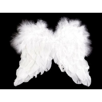 Dekorace andělská křídla 21x25 cm bílá