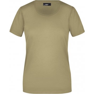 JAMES & NICHOLSON Dámské tričko Basic-T JN901 Khaki – Zboží Mobilmania