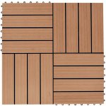 Petromila terasové dlaždice 30 x 30 cm 2 m² WPC teak 22 ks – Zboží Mobilmania