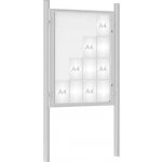 PROCITY Venkovní vitrína model 1000 16 x A4, elox, včetně sloupků | Zboží Auto