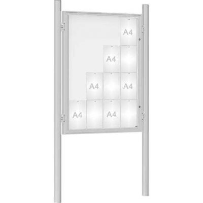 PROCITY Venkovní vitrína model 1000 16 x A4, elox, včetně sloupků | Zboží Auto