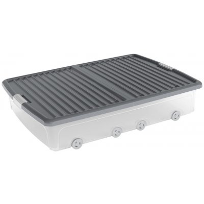 KIS W BOX UNDERBED XL transparentní/šedé víko 79 x 58 x 16,5 cm 55L – Zboží Dáma