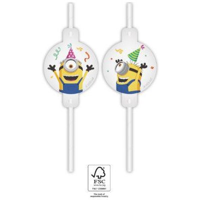 Procos EKO papírová brčka Mimoni 4 ks – Sleviste.cz