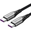 usb kabel Vention TAEHD Type-C (USB-C), (M) to USB-C (M) 100W / 5A, 0.5m, šedý