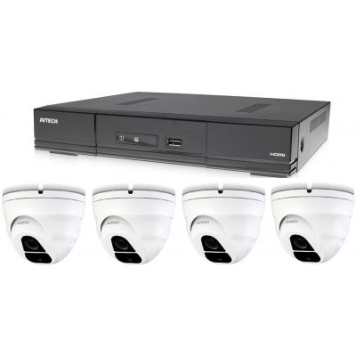 Kamerový set 1x AVTECH DVR DGD1005AV a 4x 5MPX Dome kamera AVTECH DGC5205TSE + 2x napájecí zdroj ZDARMA!