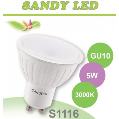 Sandria LED žárovka Sandy LED GU10 S1116 5W teplá bílá