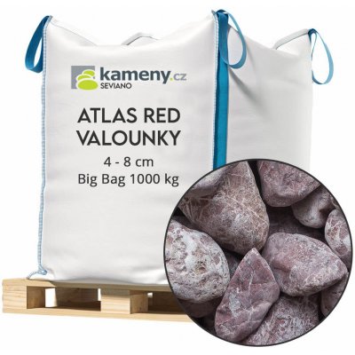 Kameny.cz Okrasné kameny - Atlas Red valounky Vyberte si velikost: 4 - 8 cm, Vyberte si balení: Big Bag 1000 kg s dopravou* – Zboží Dáma