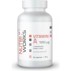 NutriWorks Vitamin A 1000µg 90 kapslí