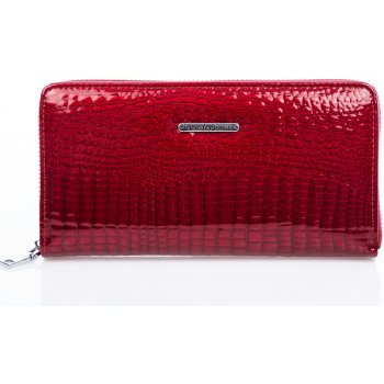 Jennifer Jones Velká dámská kožená peněženka na zip 5247 2 červená
