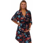 Modrý i meruňkový jemný župan do porodnice na kojení Mandaly 1D1209 modrá – Zboží Mobilmania