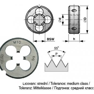 BUČOVICE TOOLS Očko závitořezné 3212 G3/4" NO 212 340 – Hledejceny.cz