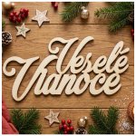 Lymfy Veselé Vánoce 130x63mm přírodní dřevo – Hledejceny.cz