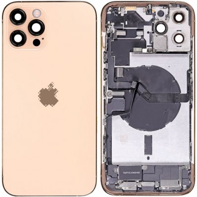 Kryt Apple iPhone 12 Pro Max Zadní Housing s Malými Díly zlatý – Zboží Mobilmania